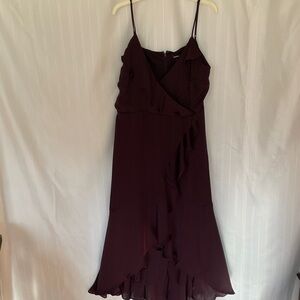 Express   Women's Size XL Burgundy High Low Dress